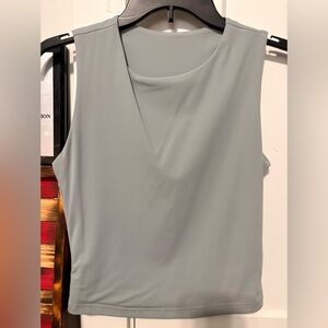 Elegant Gray Sleeveless Top
